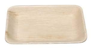 Areca Leaf Rectanglar Plates | Export Quality | 100%, Eco-Friendly, Compostable, Biodegradable, Disposable Palm Leaf Plates for Party, Wedding, Events (9x6 inch, 10)