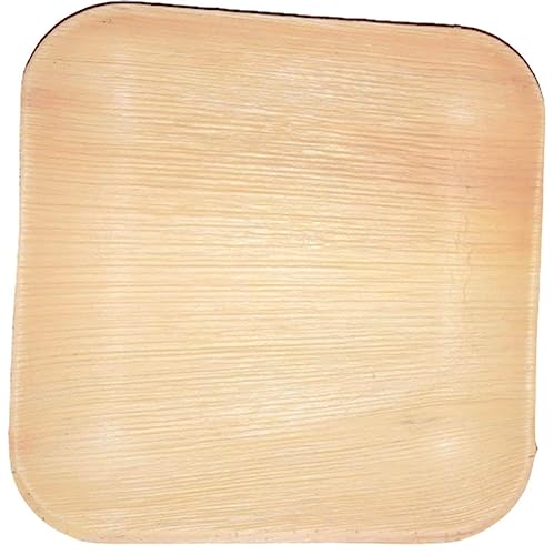 Eco-Friendly: Nisarga Eco Products Areca Leaf Square Plates - sustainable tableware made from Areca palm leaves.