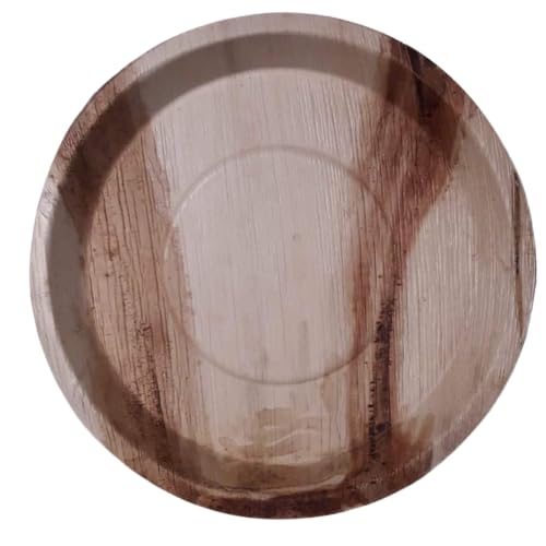 Nisarga Areca Leaf Disposable Round Plates 12 inches - Eco-Friendly and Sustainable Dinnerware Solution (15)