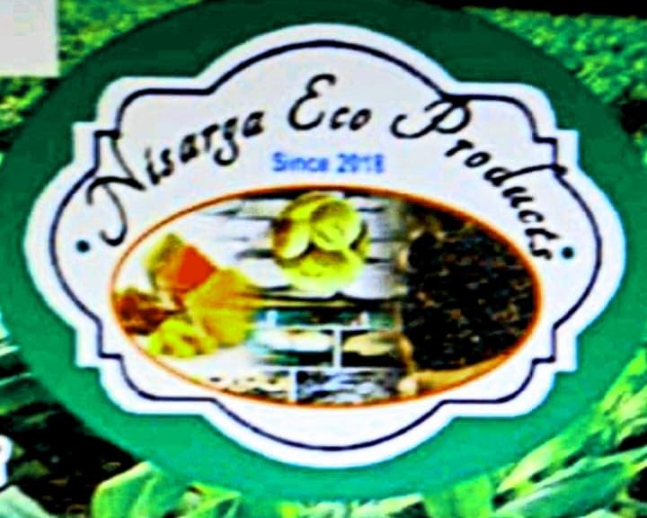 Eco-Friendly: Nisarga Eco Products Areca Leaf Square Plates logo with natural elements and a green design.