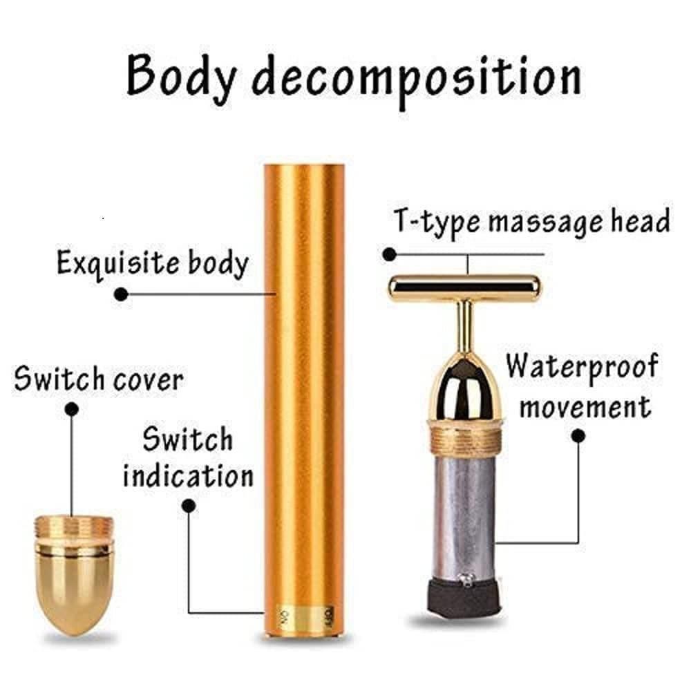 24K Gold-Electric Facial Massage Roller