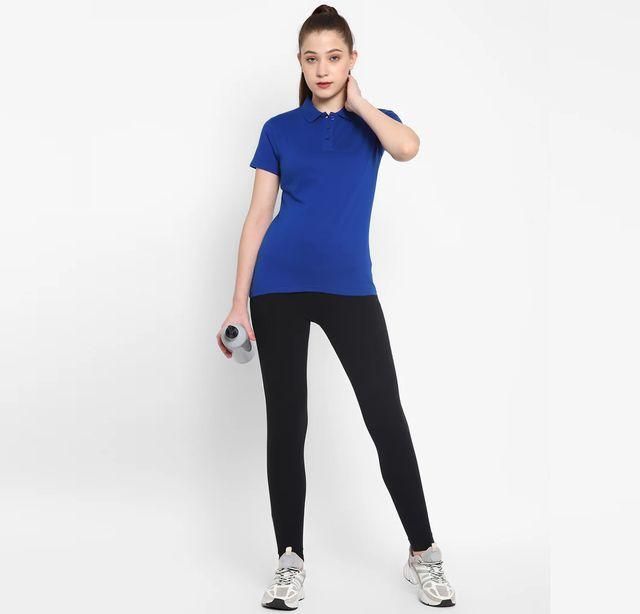 Ketex Royal Blue Cotton Blend Polo Tshirt