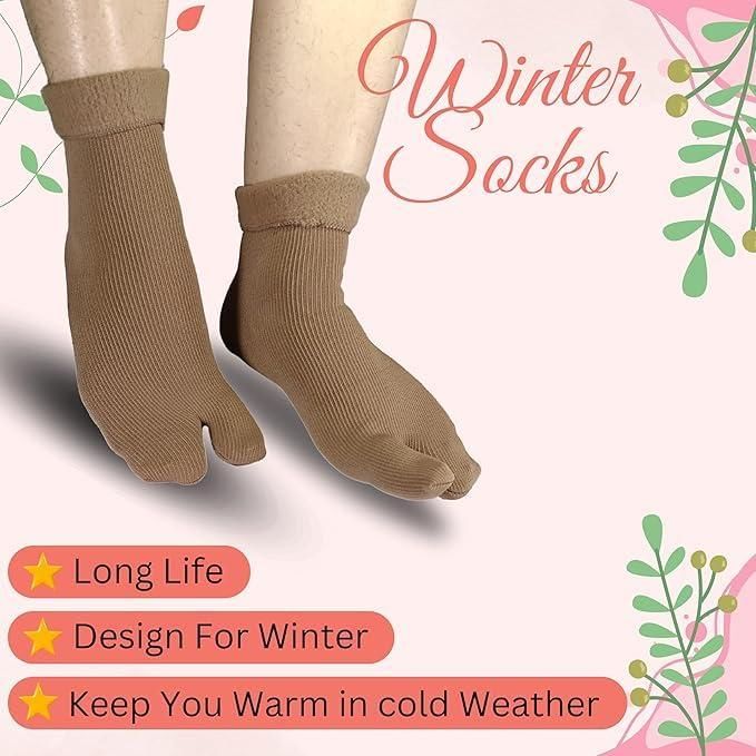 Fleece Calf, Non-Thumb Socks Winter Ladies