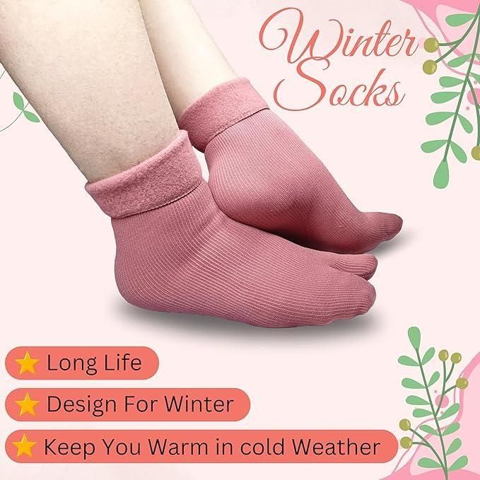 Fleece Calf, Non-Thumb Socks Winter Ladies