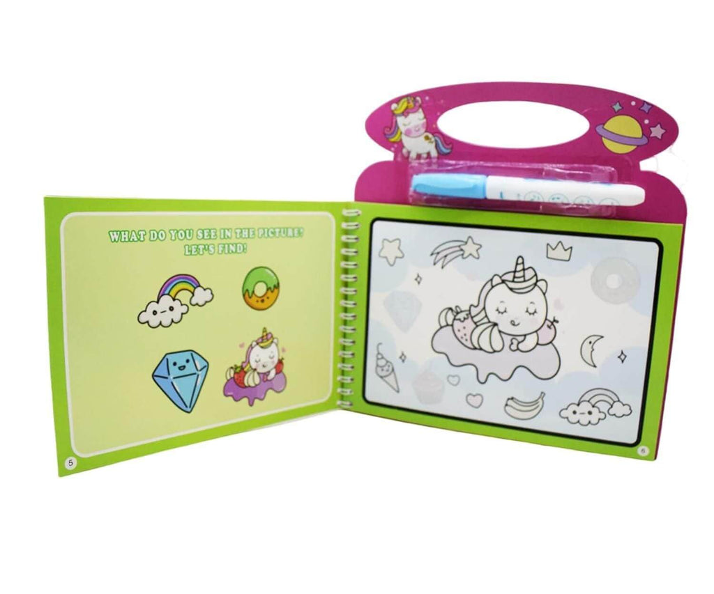 Cartoon Reusable Magic Pen / Water Painting Book