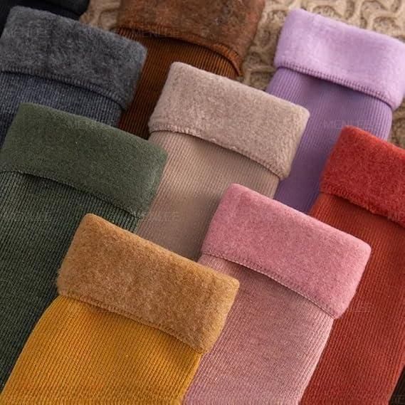 Fleece Calf, Non-Thumb Socks Winter Ladies