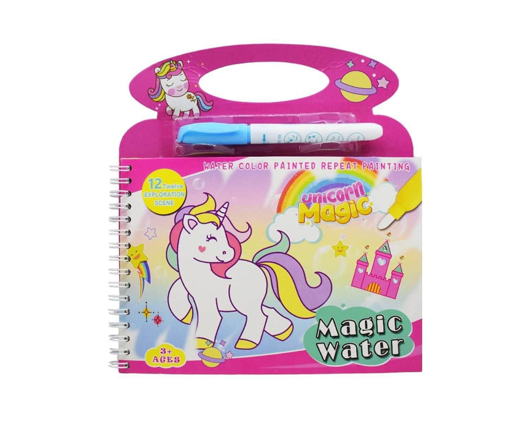 Cartoon Reusable Magic Pen / Water Painting Book
