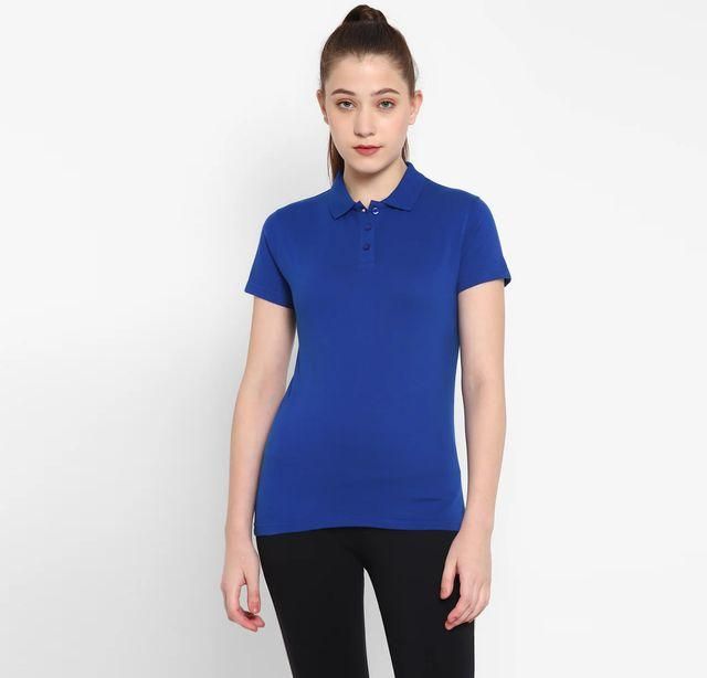 Ketex Royal Blue Cotton Blend Polo Tshirt