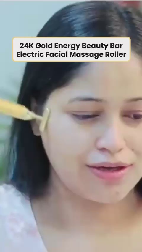 24K Gold-Electric Facial Massage Roller